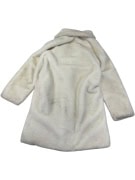 VINTAGE FAUX FUR WOMEN'S MIDI COAT IN WHITE M/L
