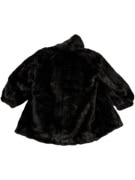VINTAGE pelliccia da donna corta nera XL/XXL