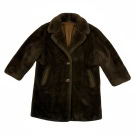 VINTAGE CAPPOTTO DI PELLICCIA DA DONNA LUNGO MARRONE L/XL