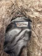 VINTAGE WOMEN'S FUR COAT TREFFMODELLE LONG BROWN L/XL