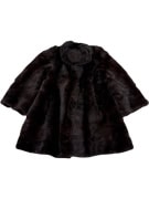 VINTAGE cappotto montone da donna nero taglia S/M