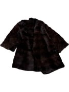 VINTAGE cappotto montone da donna nero taglia S/M