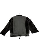 GIACCA DONNA VINTAGE IN PELLICCIA/PELLE GRIGIO/MARRONE L/XL
