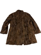 VINTAGE WOMEN'S FUR COAT BROWN M/L