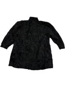 VINTAGE WOMEN'S FUR COAT BLACK L/XL