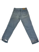 JEANS DONNA VINTAGE LEVI\'S IN DENIM CUSTOM DIPINTI XS