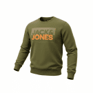 VINTAGE JACK & JONES FELPA CON STAMPA LOGO VERDE OLIVA DA UOMO L