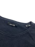 VINTAGE JACK & JONES ΠΛΕΚΤΗ ΜΠΛΟΥΖΑ ΜΕ ΣΤΡΟΓΓΥΛΗ ΛΑΙΜΟΚΟΨΗ ΜΠΛΕ ΣΚΟΥΡΟ ΑΝΔΡΙΚΗ XL
