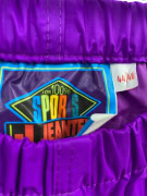 VINTAGE JEANTEX pantaloni tuta antivento viola da uomo M/L