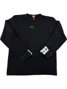 VINTAGE KAPPA BLACK LONG SLEEVE T-SHIRT S