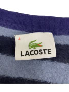 LACOSTE VINTAGE cardigan lavorato a maglia a righe blu da donna XS