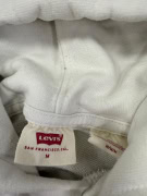 VINTAGE LEVI'S LOGOFILL PULLOVER HOODIE WHITE MEN'S M