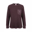 VINTAGE LEVI'S - Thermal Waffle Knit - Μπορντό/Δαμασκηνί - L