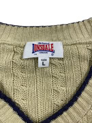 VINTAGE LONSDALE LONDON ΠΛΕΚΤΟ ΓΙΛΕΚΟ ΜΕ ΚΟΣΜΗΜΑ BEIGE ΑΝΔΡΙΚΟ L