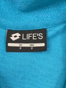 Giacca in pile turchese Vintage Lotto Life\'s con mezza zip