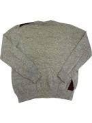 MAGLIONE LAVORATO A MAGLIA VINTAGE LOTTO CON ROMBI GRIGIO DA UOMO S