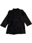 Vintage Black Astrakhan / Karakul Fur Coat - Size M/L