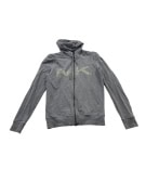 VINTAGE MICHAEL KORS HOODED ZIP UP JACKET LOGO GREY WOMEN S