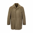 VINTAGE MUFLONE ΓΥΝΑΙΚΕΙΟ ΔΕΡΜΑΤΙΝΟ SHEARLING ΠΑΛΤΟ ΜΕ ΚΟΥΚΟΥΛΑ M/L