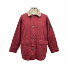 VINTAGE MURPHY & NYE SAILMAKERS GIACCA CON COLLETTO IN VELLUTO A COSTE ROSSA DA UOMO L XL
