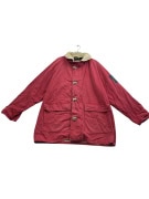 VINTAGE MURPHY & NYE SAILMAKERS GIACCA CON COLLETTO IN VELLUTO A COSTE ROSSA DA UOMO L XL