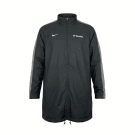 VINTAGE NIKE LONG SPORTS JACKET WITH LOGOS BLACK GREY MENS XL