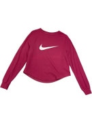 VINTAGE NIKE LONG SLEEVE T-SHIRT LOGO FUCHSIA WOMEN M