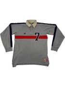 VINTAGE Nike Rugby Μπλούζα Μακρυμάνικη Γκρι 7 M