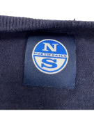 VINTAGE NORTH SAILS MAGLIONE LAVORATO A MAGLIA TINTA UNITA BLU DA UOMO XXL