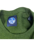 VINTAGE NORTH SAILS ΠΛΕΚΤΟ ΠΟΥΛΟΒΕΡ ΣΤΡΟΓΓΥΛΗ ΛΑΙΜΟΚΟΨΗ ΠΡΑΣΙΝΟ ΑΝΔΡΙΚΟ L