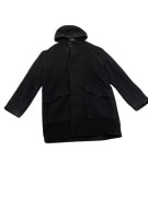 VINTAGE UNBRANDED HOODED COAT BLACK MEN'S L XL