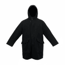 VINTAGE UNBRANDED HOODED COAT BLACK MEN'S L XL