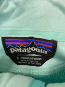 VINTAGE PATAGONIA FLEECE PULLOVER WITH BUTTONS SEAFOAM WOMENS L