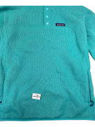 VINTAGE PATAGONIA FLEECE PULLOVER WITH BUTTONS SEAFOAM WOMENS L