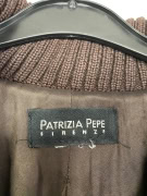 VINTAGE PATRIZIA PEPE ΠΑΛΤΟ ΜΕ ΠΛΕΚΤΟ ΓΙΑΚΑ ΚΑΙ ΤΣΕΠΕΣ ΚΑΦΕ ΓΥΝΑΙΚΕΙΟ S
