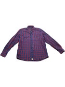 VINTAGE PIERRE CARDIN SHIRT CHECK RED BLUE MEN L