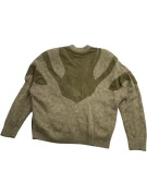 VINTAGE KNIT CARDIGAN WITH SUEDE DETAILS OLIVE / BROWN MEN'S L