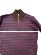 VINTAGE ΠΛΕΚΤΟ HALF ZIP RETRO ΜΩΒ ΚΑΦΕ UNISEX PRE OWNED