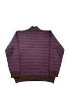 VINTAGE ΠΛΕΚΤΟ HALF ZIP RETRO ΜΩΒ ΚΑΦΕ UNISEX PRE OWNED