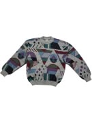 Vintage Πλεκτό Πουλόβερ Geometric Pattern Πολύχρωμο Unisex XS