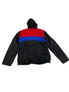 VINTAGE PORSCHE ΑΝΤΙΑΝΕΜΙΚΟ JACKET ΜΕ ΚΟΥΚΟΥΛΑ COLORBLOCK ΜΑΥΡΟ ΚΟΚΚΙΝΟ ΜΠΛΕ ΑΝΔΡΙΚΟ L