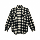 VINTAGE ROBE DI KAPPA FLEECE ΠΟΥΚΑΜΙΣΟ ΚΑΡΟ ΑΣΠΡΟΜΑΥΡΟ ΑΝΔΡΙΚΟ XL/XXL