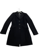 VINTAGE SANDRO FERRONE BUTTONED COAT WITH POCKETS BLACK WOMEN S M