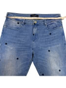 VINTAGE SCOTCH & SODA WOMEN'S DENIM JEANS WITH STARS LIGHT WASH L