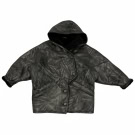 VINTAGE SHEARLING ΜΑΥΡΟ ΜΠΟΥΦΑΝ ΜΕ ΚΟΥΚΟΥΛΑ M/L
