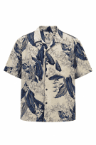 VINTAGE SUN HAWAII CAMICIA FLOREALE BEIGE UOMO PRE OWNED