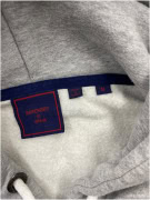 VINTAGE SUPERDRY HOODIE LOGO PRINT GREY WOMEN M