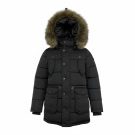 VINTAGE SUPERDRY JACKET WITH FUR BLACK MEN'S S/M