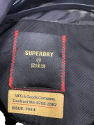 VINTAGE SUPERDRY JACKET WITH FUR BLACK MEN'S S/M