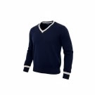 VINTAGE SUPERGA CENTURY ΠΛΕΚΤΗ ΜΠΛΟΥΖΑ V-NECK ΜΕ ΡΙΓΕΣ ΜΠΛΕ ΑΝΔΡΙΚΗ XL